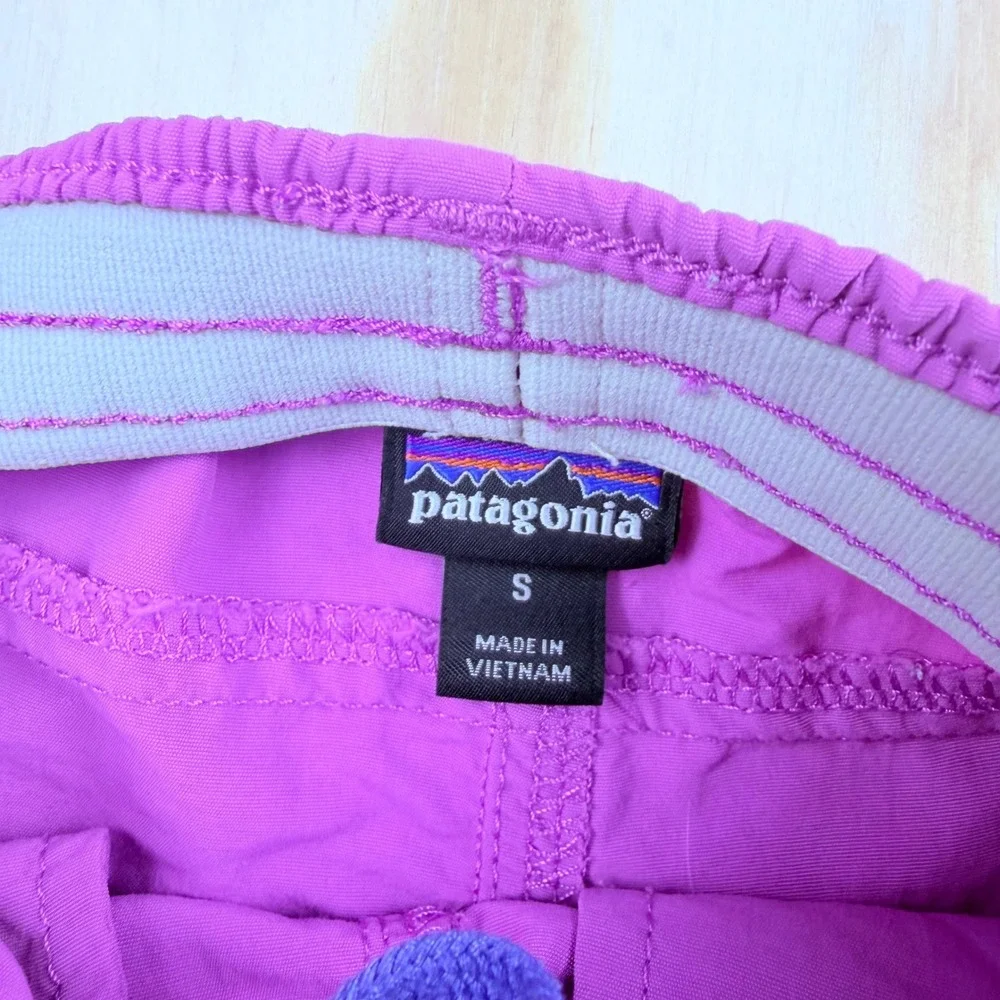 Patagonia Kids Purple Baggies Shorts Elastic Waist Drawstring Size S Small